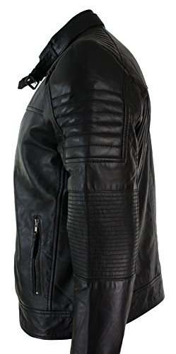 Herrenjacke 100% Echtleder Schwarz - 4