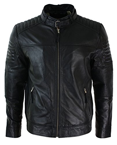 Herrenjacke 100% Echtleder Schwarz - 6