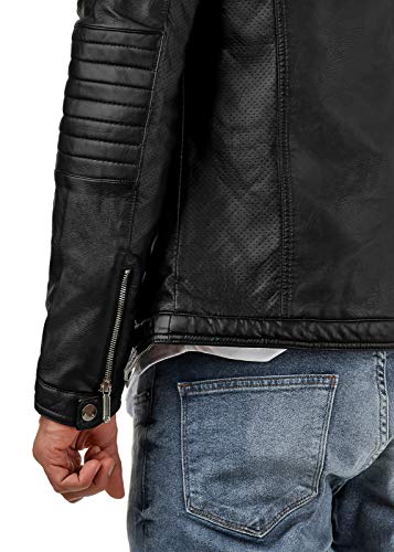 Prestige HommeHerren Kunst Lederjacke Schwarz - 2