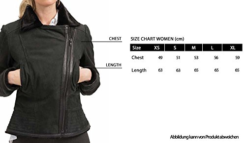 trueprodigy Damen Lederjacke // Echtleder, Schwarz - 2