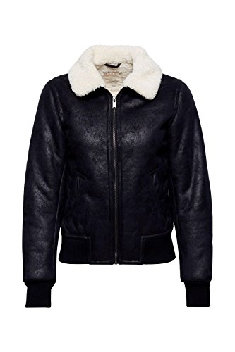 ESPRIT Kunstlederjacke Bomberjacke Schwarz - 3