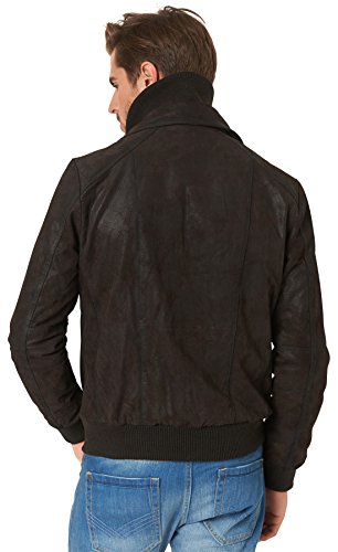 TOM TAILOR Echtleder Lederjacke mit doppeltem Zipper Brown - 2