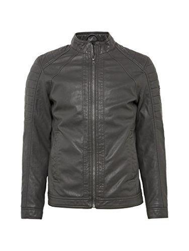 TOM TAILOR Bikerjacke aus Lederimitat Iron drak Grey - 5