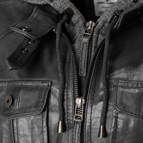 TOM TAILOR Lederjacke Egoist // Schwarz - 3