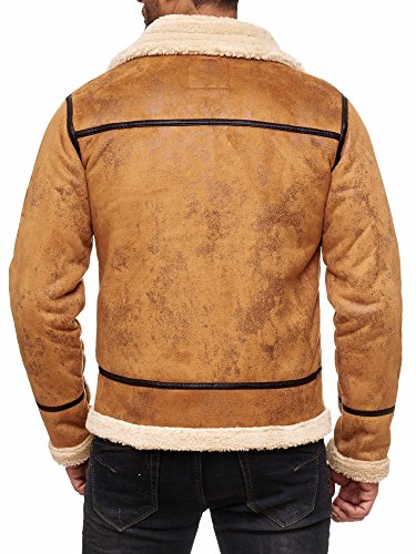Red Bridge Herren Winterjacke Kunstleder gefütterter Vintage Jacke - 2