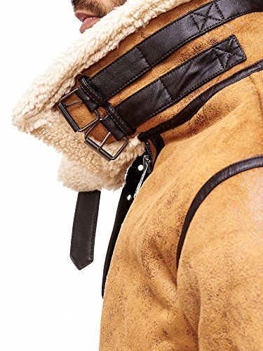 Red Bridge Herren Winterjacke Kunstleder gefütterter Vintage Jacke - 4