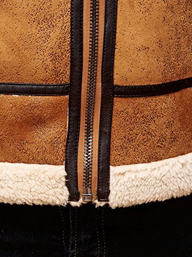 Red Bridge Herren Winterjacke Kunstleder gefütterter Vintage Jacke - 6