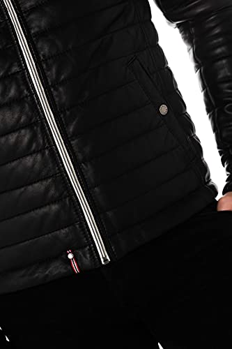 Oakwood Herren Lederjacke mit Kapuze // Schwarz - 6