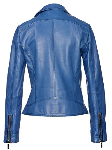 BOSS Damen LederJacke Jamela // Blau (Medium Blue 428), 40 - 2
