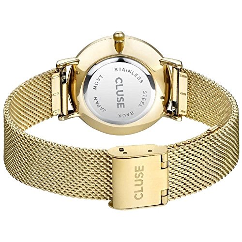 Cluse Damen Armbanduhr Analog Quarz Edelstahl, gold/weiß, CL18109 - 4