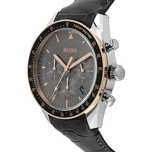 Hugo Boss Herren Chronograph Quarz Uhr mit Leder Armband 1513628 - 2