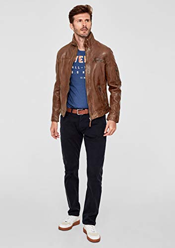 s.Oliver Herren Lederjacke im Vintage-Style - 6