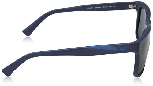 Emporio Armani Unisex Sonnenbrille EA4071, Blau (Matte Blue 550487), Large (Herstellergröße: 56) - 4