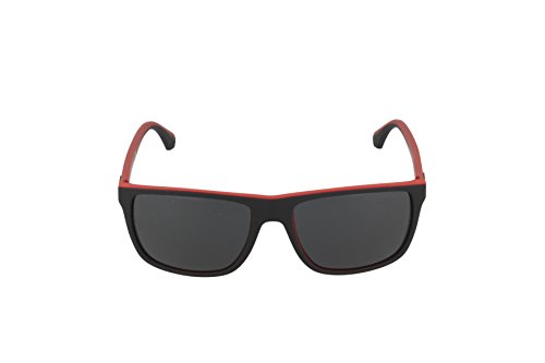 Emporio Armani Unisex Sonnenbrille EA4033, Mehrfarbig (Black/red Rubber 532487), Large (Herstellergröße: 56) - 2