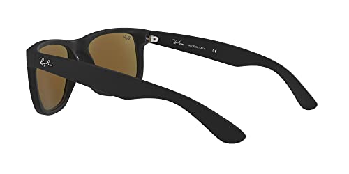 Ray-Ban 0RB4165 Justin Classic Sonnenbrille Large (Herstellergröße: 55), Schwarz (Gestell: Schwarz, Gläser: Blau Verspiegelt 622/55) - 5