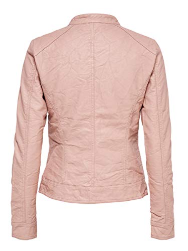 ONLY Damen Kunstlederjacke Reißverschluss Rose - 2
