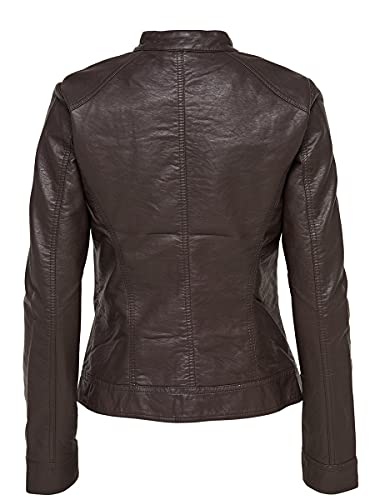 ONLY Damen Kunstlederjacke Reißverschluss Rose - 8