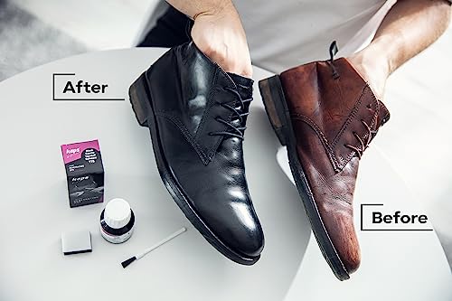 Kaps Penetrating Dye, Tief Einziehende Lederfarbe für Natürliches Glattleder, Genarbtes Leder und Kunstleder - Für Taschen, Schuhe & Zubehör, 50 ml (118 - Schwarz) - 2