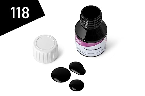 Kaps Penetrating Dye, Tief Einziehende Lederfarbe für Natürliches Glattleder, Genarbtes Leder und Kunstleder - Für Taschen, Schuhe & Zubehör, 50 ml (118 - Schwarz) - 3