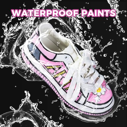 ARTFLY Acryl Lederfarbe Kit, 20 Farben x 30ml mit Acryl Finisher, Acryl-Lederfärbeset, perfekt für Schuhe, Turnschuhe, Jacken, Ledersofas und Autositze - 6