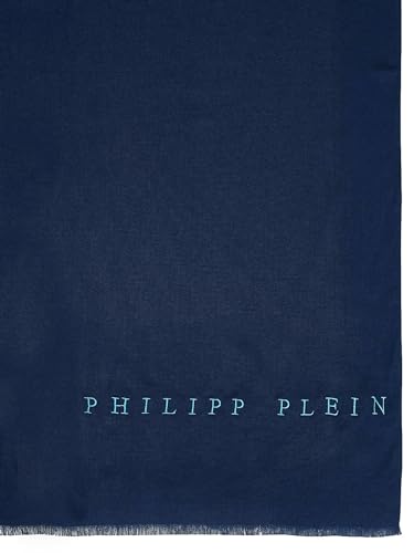 Philippe Plein Stola mit gesticktem Logo Einheitsgröße Blau Blau/Hellblau, blau/azurblau, Einheitsgröße - 2