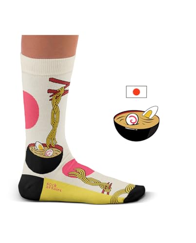 Sock Affairs Japanische-Socken-Kollektion - Great Wave of Kanagawa, Ramen, Sushi, Carps Swimming, Cancel My Subscription, Geschenke für Japan-Fans, Baumwollsocken, 2 Größen, 36-40 und 41-46 - 2