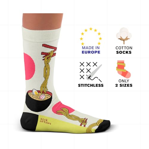 Sock Affairs Japanische-Socken-Kollektion - Great Wave of Kanagawa, Ramen, Sushi, Carps Swimming, Cancel My Subscription, Geschenke für Japan-Fans, Baumwollsocken, 2 Größen, 36-40 und 41-46 - 6