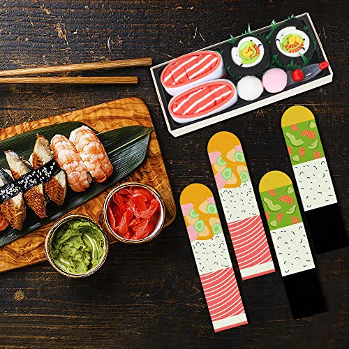 Lustige Socken in Sushi-Form Herren Papa Damen-Geschenke für Männer Lustig Witzige Verrückte Motiv Socken Japanische Geschenkideen Vatertagsgeschenk Ostern Weihnachten Geburtstagsgeschenk – 2 Paar - 3