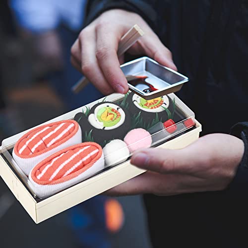 Lustige Socken in Sushi-Form Herren Papa Damen-Geschenke für Männer Lustig Witzige Verrückte Motiv Socken Japanische Geschenkideen Vatertagsgeschenk Ostern Weihnachten Geburtstagsgeschenk - 2 Paar - 7