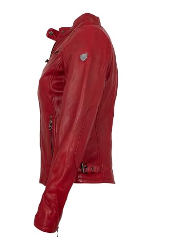 Gipsy - Damen Echtleder Lederjacke Lammnappa rot Größe S - 2