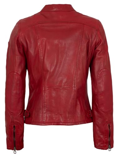 Gipsy - Damen Echtleder Lederjacke Lammnappa rot Größe S - 3