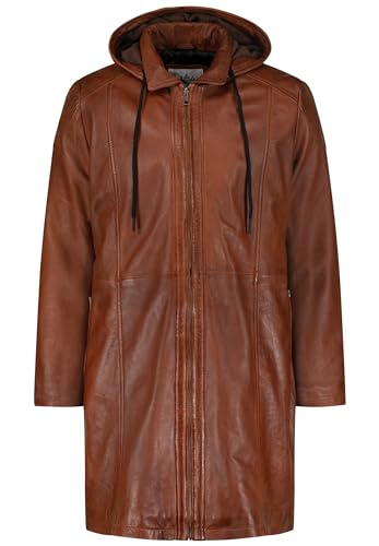 URBAN 5884 Damen Lederjacke für Übergrößen KATE, Mantel für die kurvige Figur aus echtem Lammfell, strapazierfähige Lederjacke, geeignet für die Zwischensaison, Cognac, 48 - 3