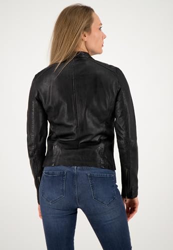 URBAN 5884 Damen Lederjacke, GIGI, Weich und eng Anliegend, Handgearbeitet, Schwarz, 3XL - 2