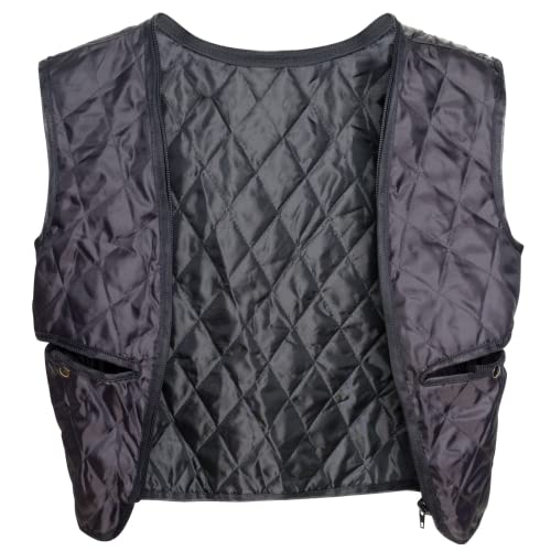 URBAN 5884 Motorradjacke Damen Mit Protektoren, Damenjacke aus Lammleder, Protektoren für Rücken, Schultern und Ellenbogen, Schwarz, M - 5