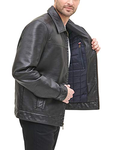 Tommy Hilfiger Herren Lederjacke Classic – Braun – Mittel - 5