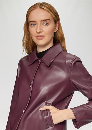 s.Oliver BLACK LABEL Damen 2156096 Jacke Lederimitat, 4907, 40 - 2