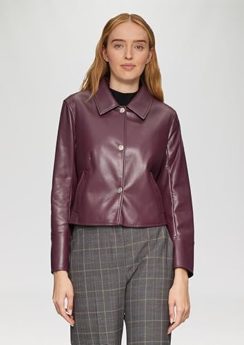s.Oliver BLACK LABEL Damen 2156096 Jacke Lederimitat, 4907, 40 - 5