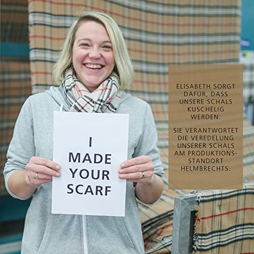 FRAAS Cashmink Schal 35 x 200 cm - Weicher als Kaschmir - Schal kariert für Damen und Herren - Perfekt für Herbst und Winter Beige - 7