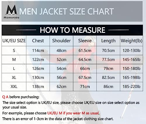Memoryee Herren Ski Jacke Warmer Gefüttert Winter Fleece Mantel Wasserdichter mit Abnehmbarer Kapuze Outdoorjacke/Black/L - 7