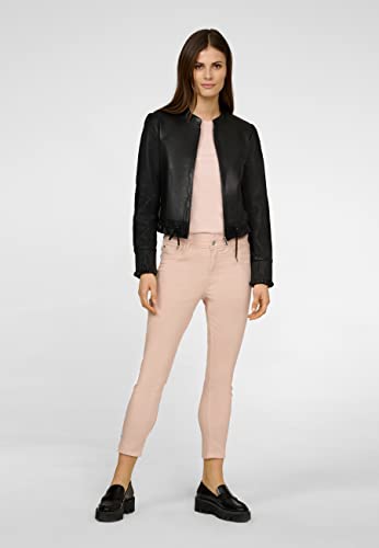 Lederjacke Laura - Kurz geschnitten - aus echtem Lamm-Nappa Glattleder (as3, alpha, s, regular, regular, Schwarz) - 3