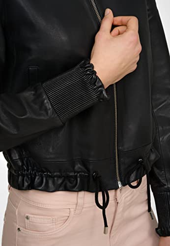 Lederjacke Laura - Kurz geschnitten - aus echtem Lamm-Nappa Glattleder (as3, alpha, s, regular, regular, Schwarz) - 4