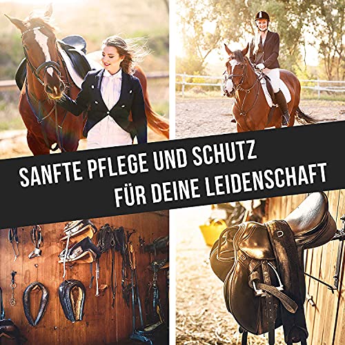 URBAN FOREST Lederpflege mit Bienenwachs & Avocado-Öl 250ml für Auto Sofa Couch Möbel Jacke Motorradbekleidung Handtaschen Ledercouch Schuhe Sattel für Pferde Lederfett - Premium Leder Balsam - 6