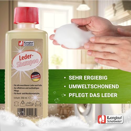 Langlauf Schuhbedarf Lederwaschmittel Lederbekleidung Lammfellwaschmittel 250ml Flasche für viele Wäschen Ledershampoo Hand & Maschinenwäsche Lambskin Leather Detergent Lederseife - 6