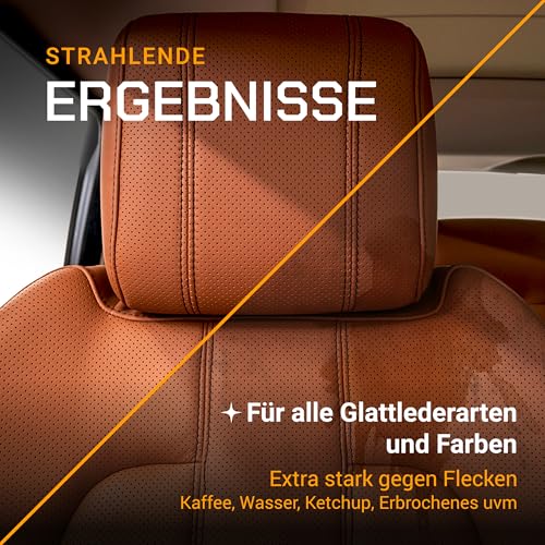 2020 Polychrom Lederreiniger 500ml - Effektive und Materialschonende Reinigung für Autositze, Motorradsitze, Pferde-Sattel, Booten & Flugzeugen Leder - 2