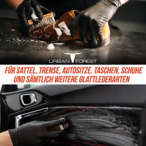 Lederseife 500ml Sattelseife Lederpflege für Profis | Intensiv Lederwaschmittel zur Lederreinigung | Auto Leder- & Polster-Reiniger | Waschkonzentrat mit biologischen Inhaltsstoffen | URBAN Forest® - 2