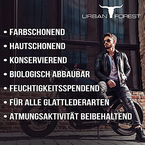 Lederseife 500ml Sattelseife Lederpflege für Profis | Intensiv Lederwaschmittel zur Lederreinigung | Auto Leder- & Polster-Reiniger | Waschkonzentrat mit biologischen Inhaltsstoffen | URBAN Forest® - 5