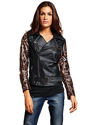 RICK CARDONA Damen Designer-Lederjacke, schwarz, Leo, Größe:38 - 2