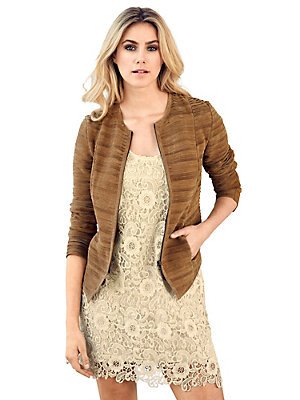 RICK CARDONA Damen Designer-Lederjacke, cognac, Größe:36 - 2