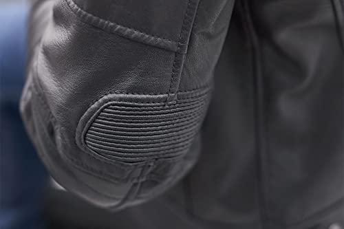SHIMA WINCHESTER 2.0 Motorrad Jacke Herren Leder AIRFORCE Rückenprotektor Motorrad Lederjacke Herren mit Protektoren Vintage Retro (Schwarz, L) - 11
