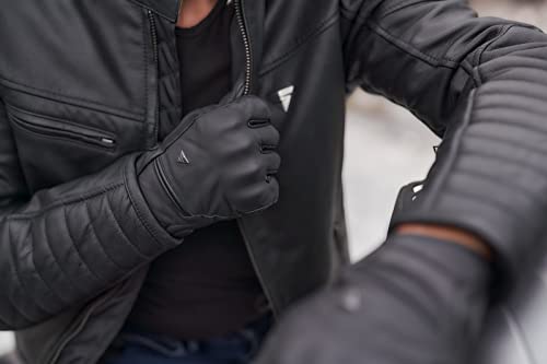 SHIMA WINCHESTER 2.0 Motorrad Jacke Herren Leder AIRFORCE Rückenprotektor Motorrad Lederjacke Herren mit Protektoren Vintage Retro (Schwarz, L) - 12